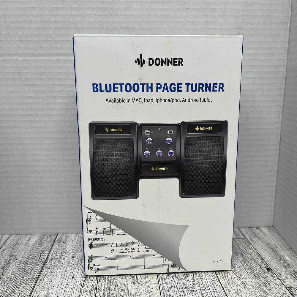 Donner Bluetooth Page Turner Wireless Pedal‎ for iPad iPhone Mac Android NEW